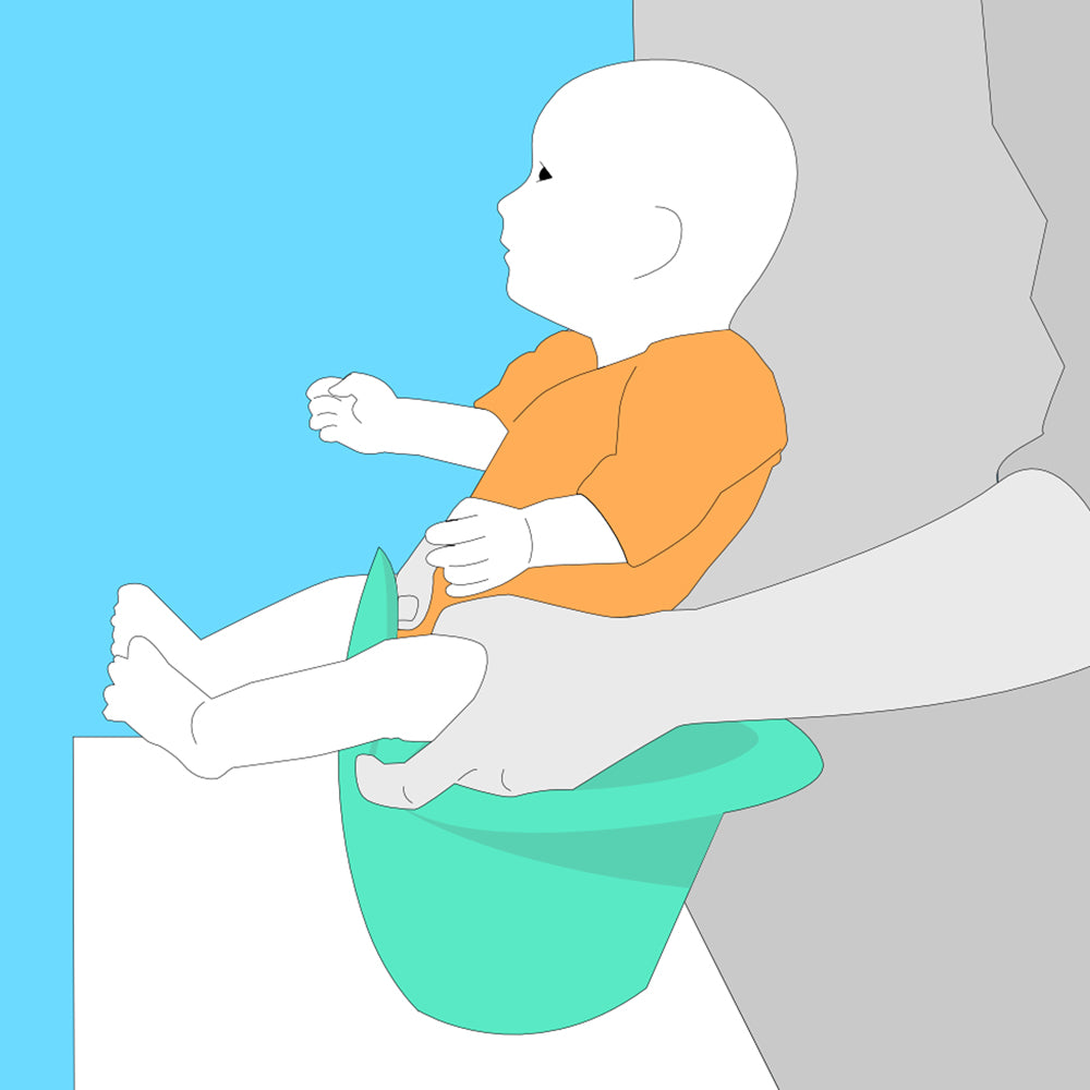 Easypisi - Windelfrei Töpfchen mit Spritzschutz - aus Recycling-Material - 4 Farben