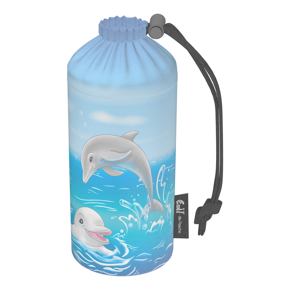 Emil Flaschenbeutel (Ersatzhülle) aus Polyester für Emil die Flasche 400 ml im Design Delfine