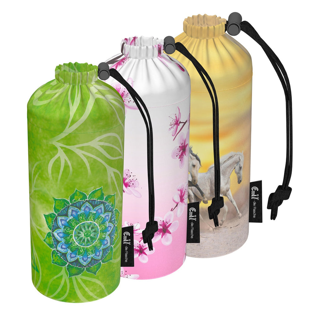 Emil Flaschenbeutel aus Polyester für Emil die Flasche 600 ml – Übersicht verschiedener Designs