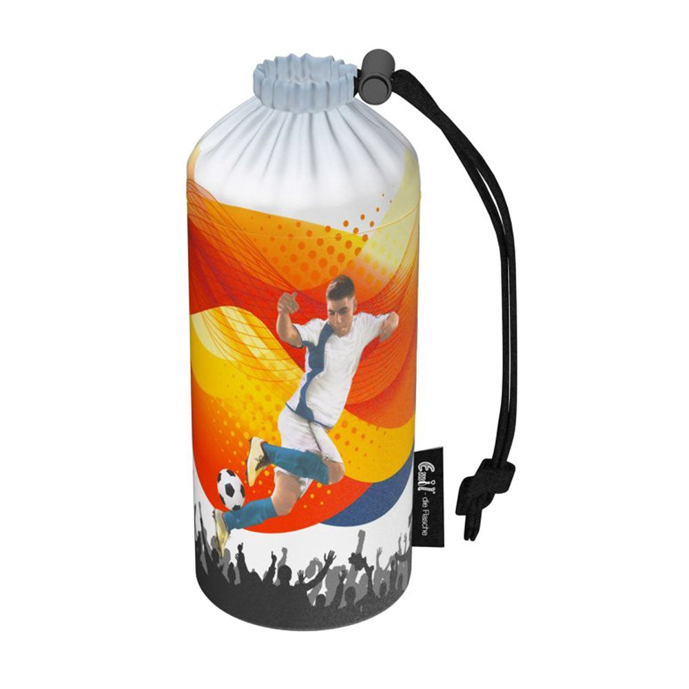 Emil Flaschenbeutel (Ersatzhülle) aus Polyester für Emil die Flasche 600 ml im Design Fußball