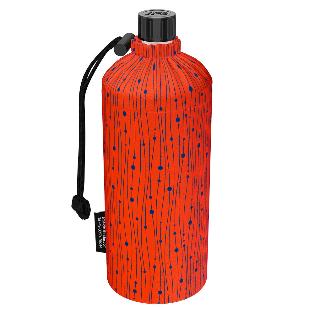 Emil die Flasche (600ml) - Komplettset (Bio-Baumwolle-Überzug) - Koralle