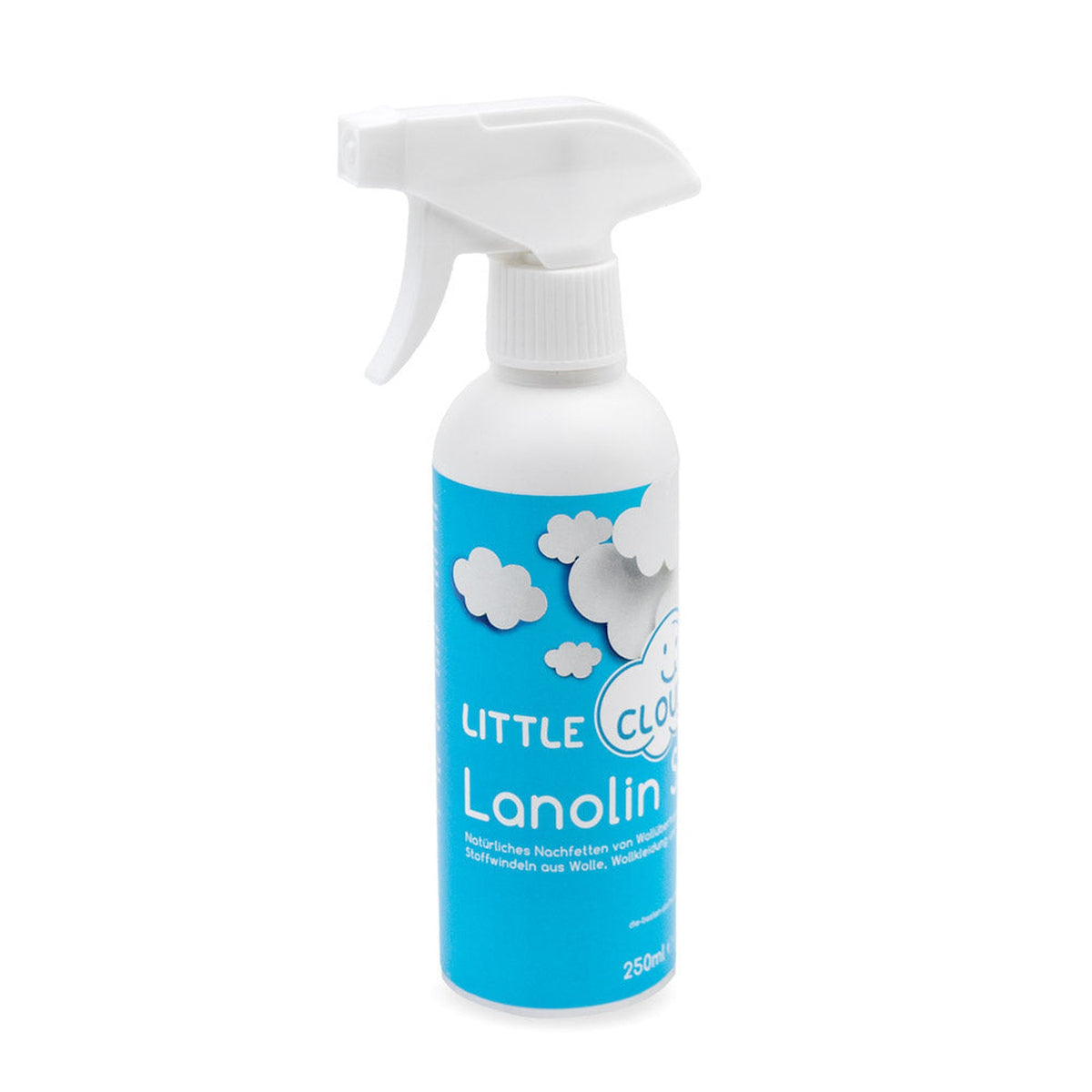 Little Clouds Lanolin-Spray in der 250-ml-Sprühflasche zum Nachfetten von Wollüberhosen