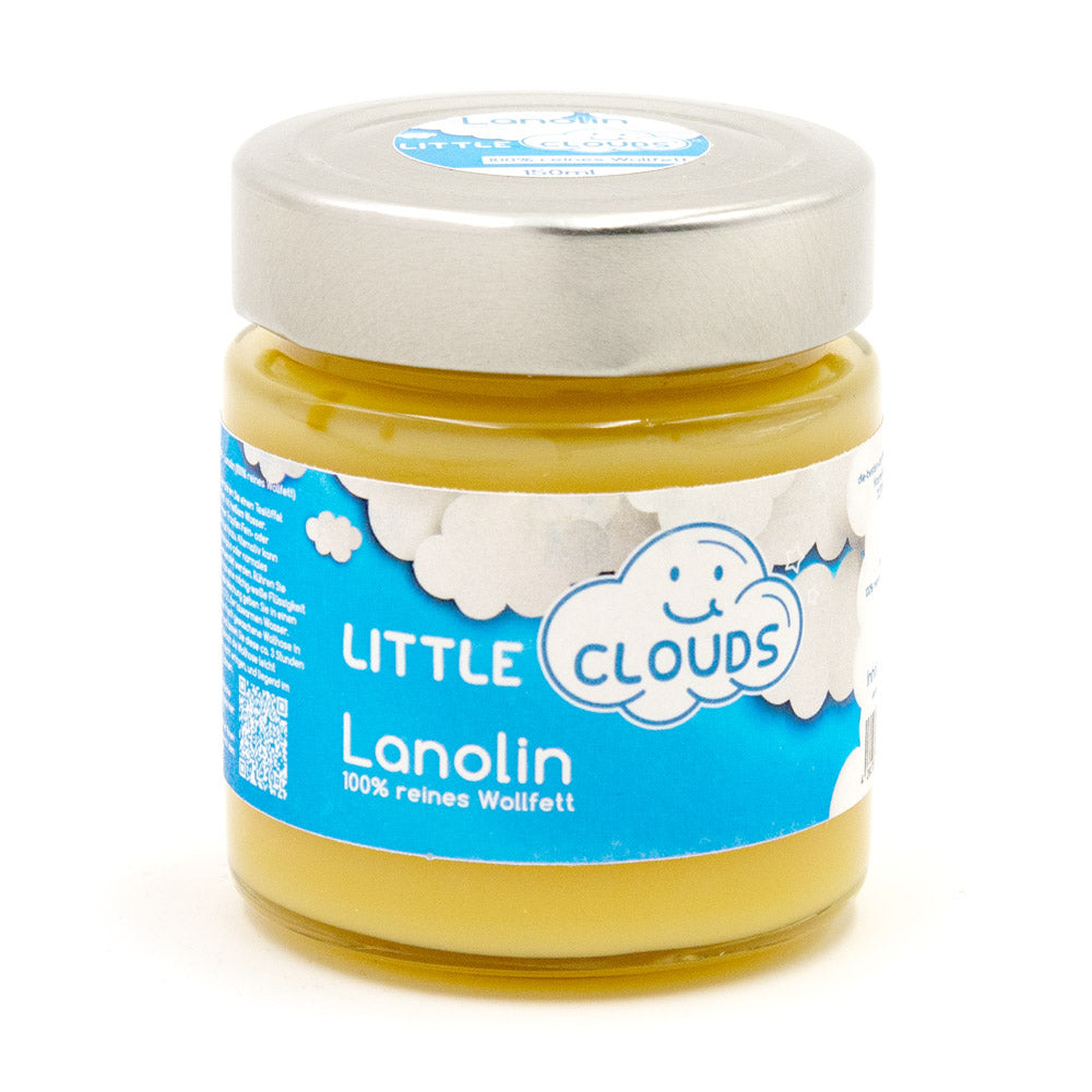 Little Clouds reines Wollfett (Lanolin) im 150-ml-Glas zur Imprägnierung von Wollüberhosen