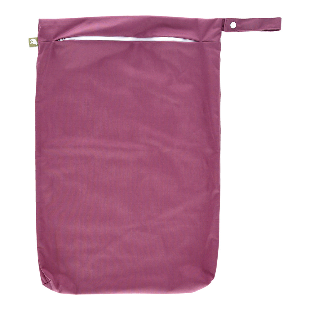 Little Lamb Hanging Nappy Pail XL im Design Aubergine (Dunkelviolett), von vorn mit Reißverschluss und Schlaufe