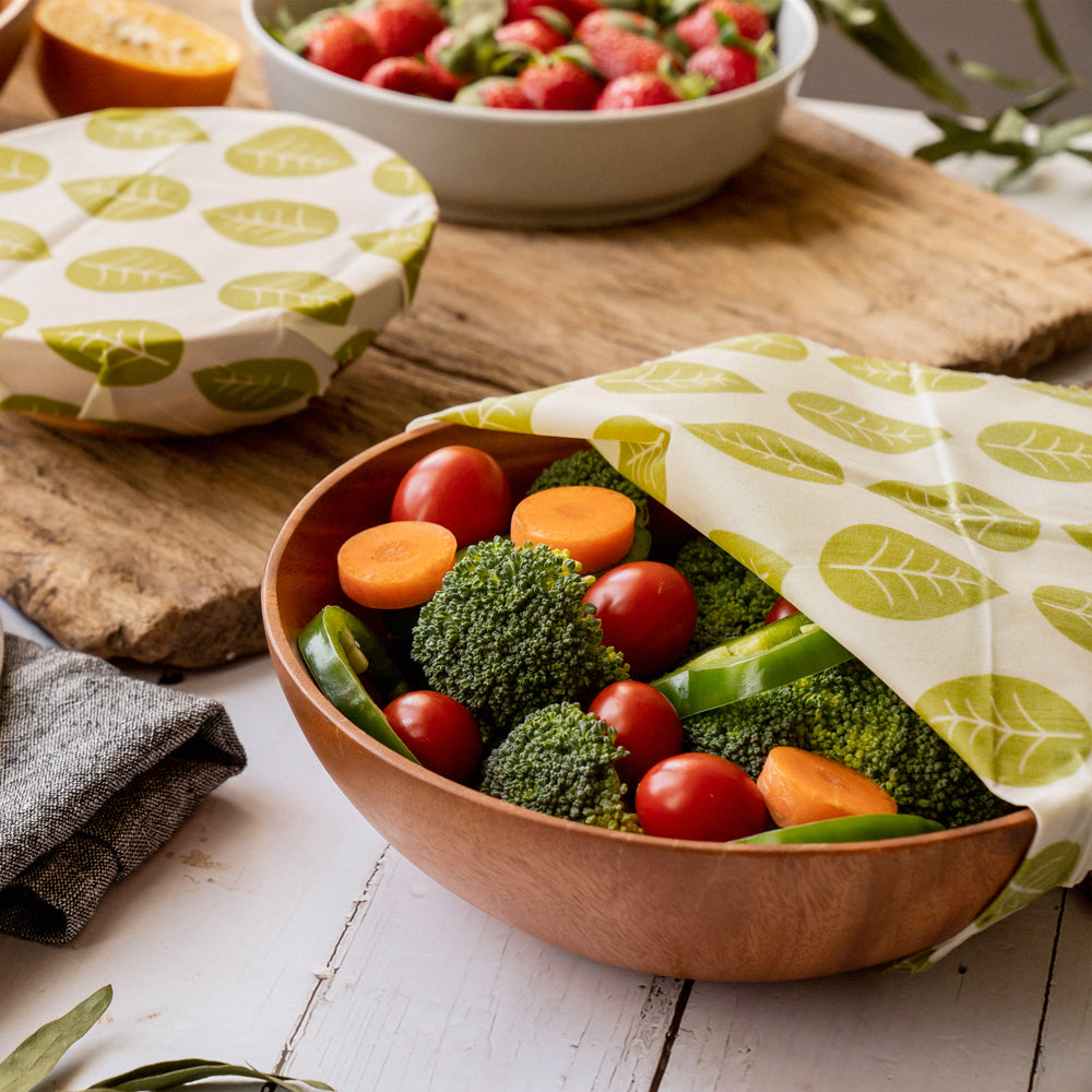 Nuts - wiederverwendbare Soja-Wachstücher (Vegan Wraps) - Grüne Blätter