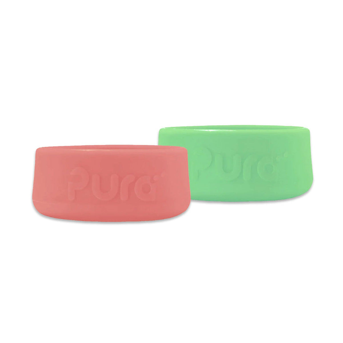 Pura Kiki Bumper (Bodenschutz) aus Silikon, 2 Stück – im Design Moos & Rosa
