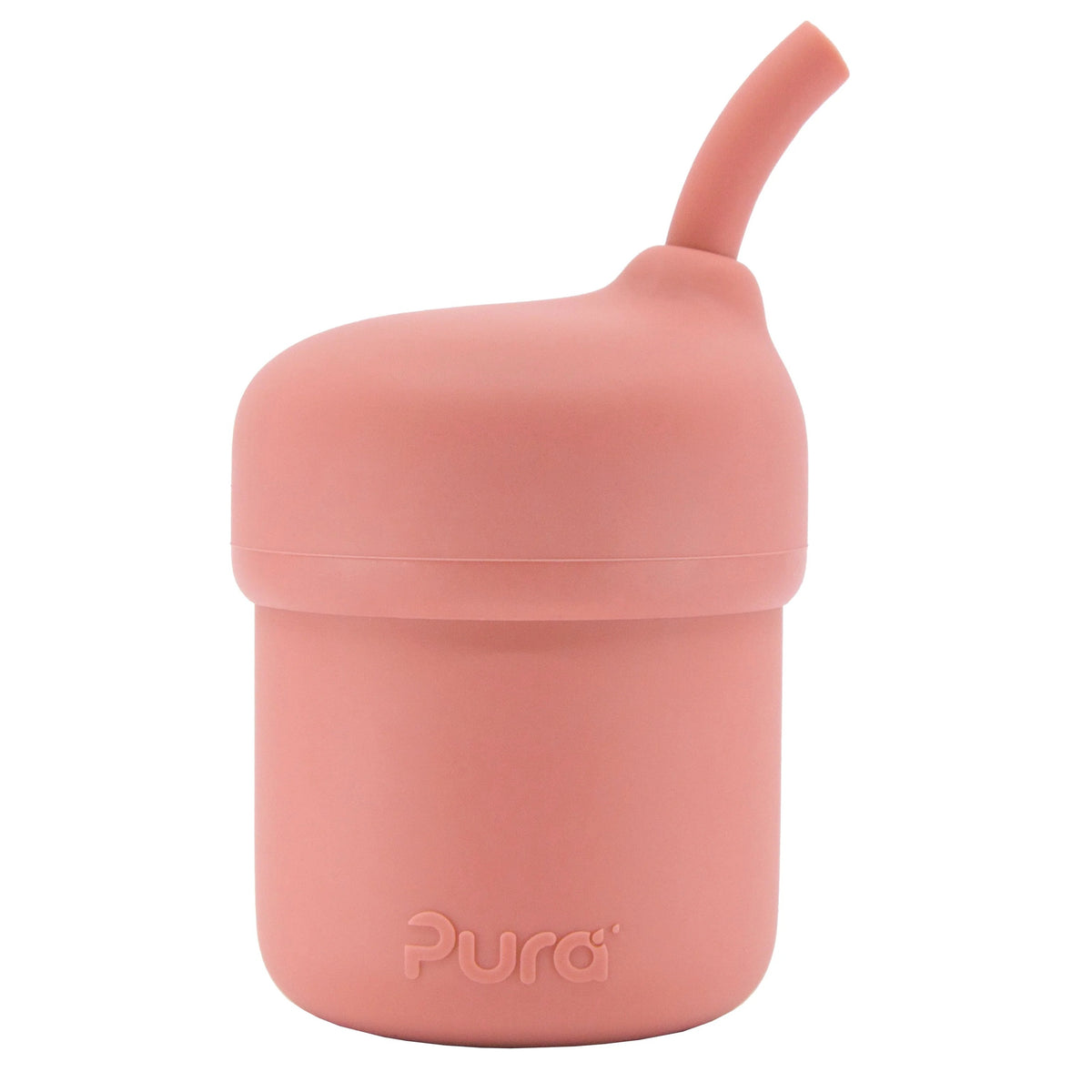 Pura My-My Strohhalmbecher 150 ml aus Silikon – im Design Rosé