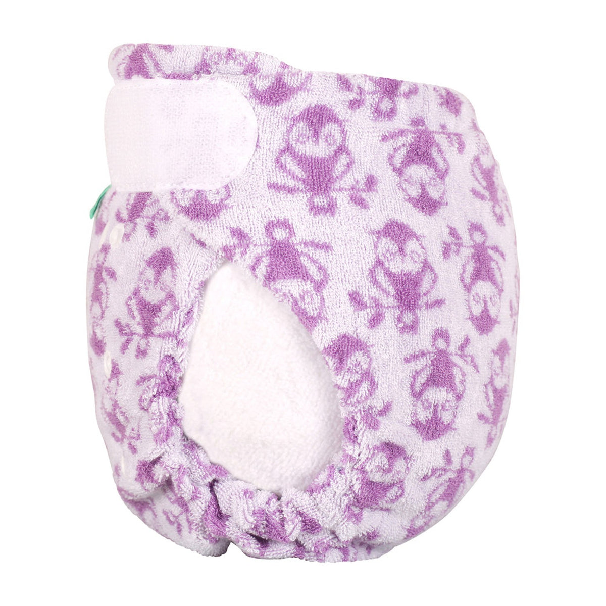TotsBots Bamboozle Stretch Höschenwindel Newborn (2–8 kg) aus Bambusviskose im Design Owlbert, seitlich