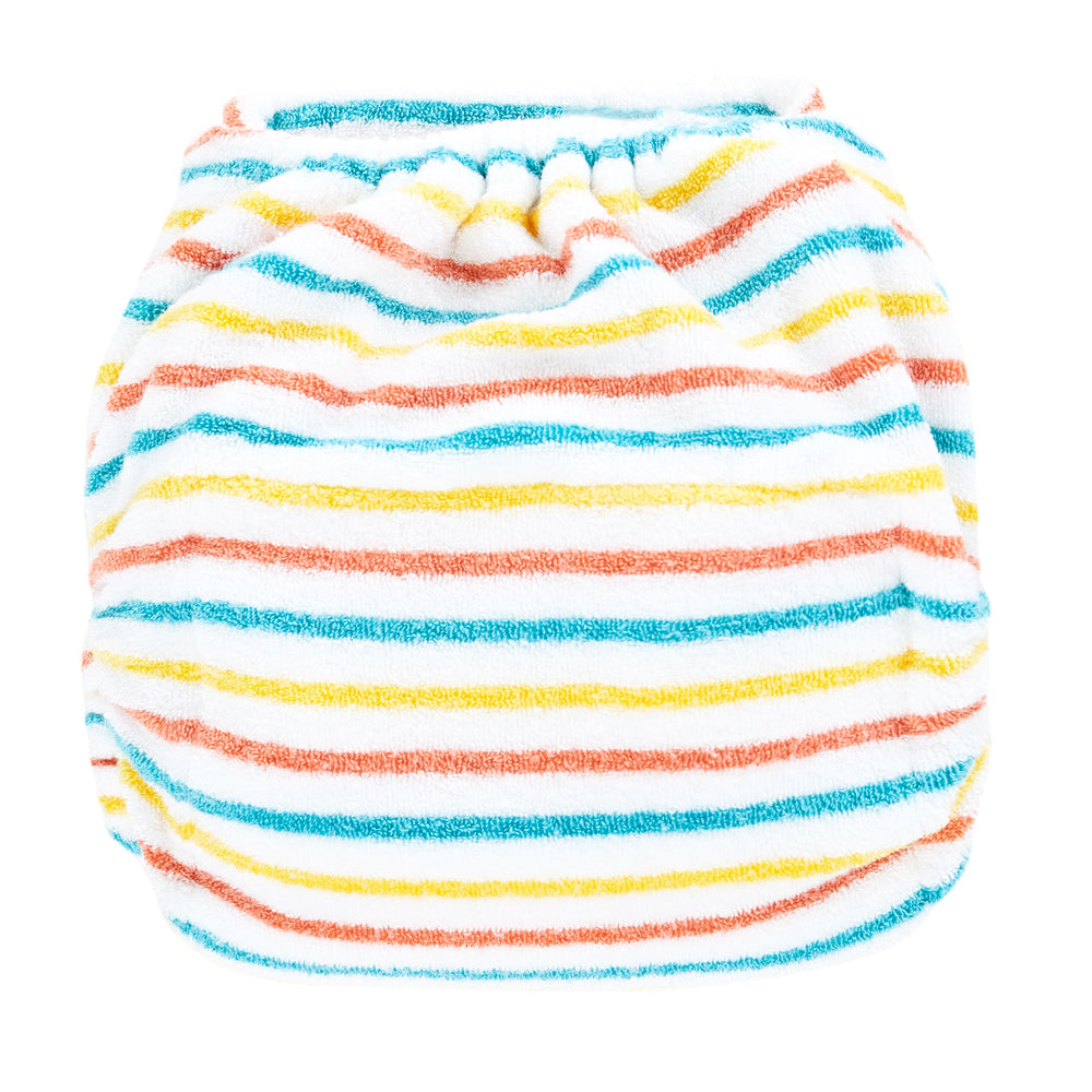 TotsBots Bamboozle Stretch Höschenwindel Newborn (2–8 kg) aus Bambusviskose im Design Stripee, Rückseite
