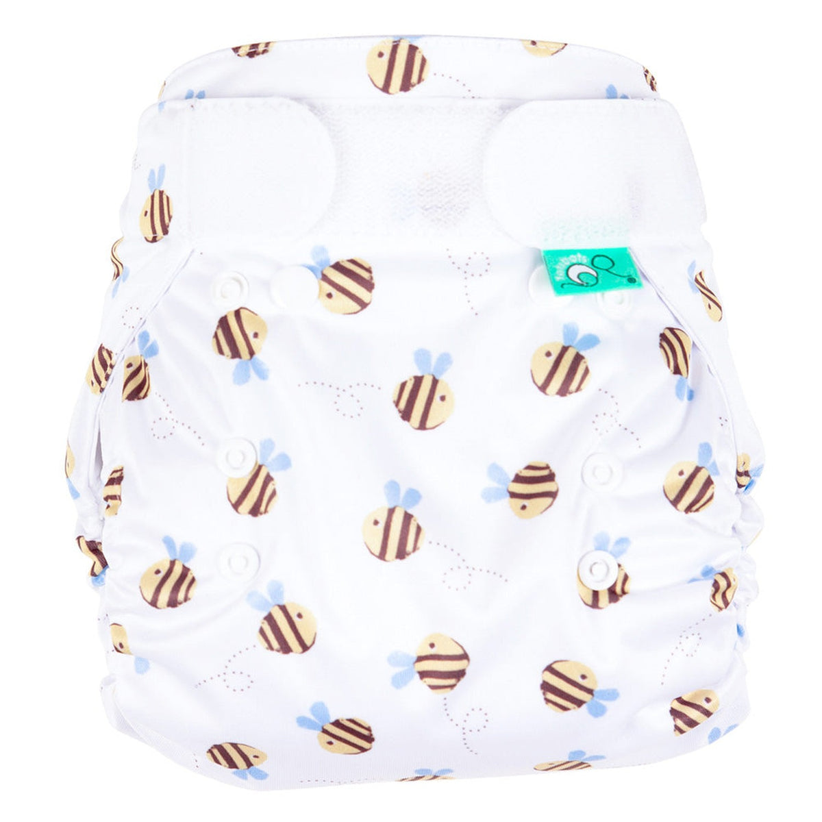 TotsBots Bamboozle Wrap (PeeNut V2.0) Überhose Newborn (2,5–8 kg) im Design Buzzy Bee