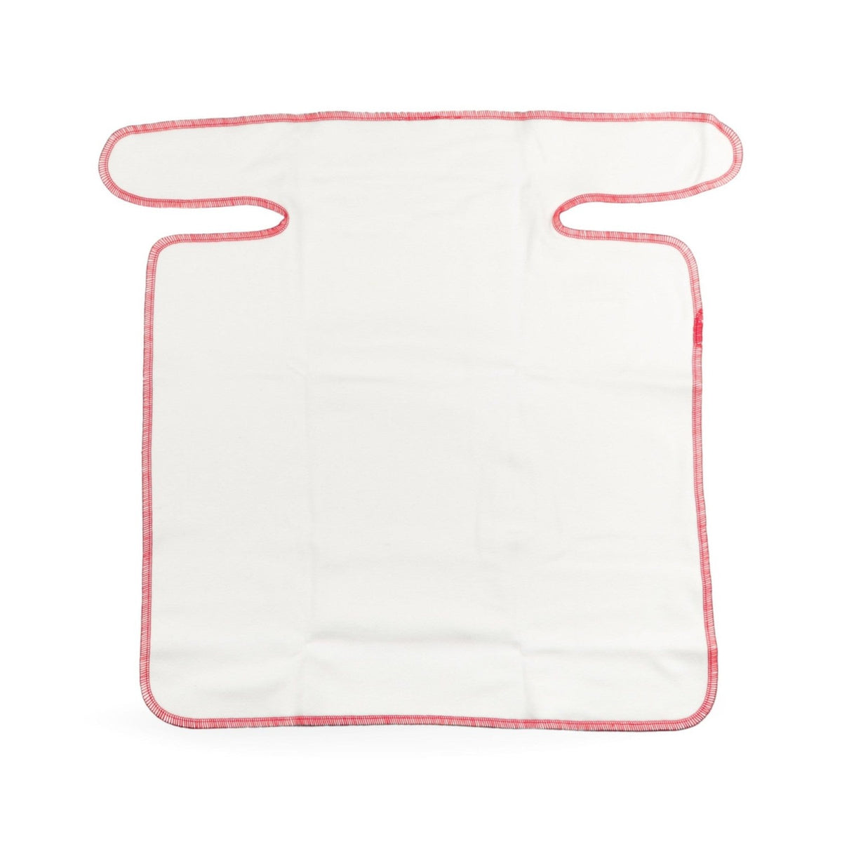 XKKO PreFlat One Size aus Bio-Baumwolle ausgebreitet, T-Form mit rotem Saum
