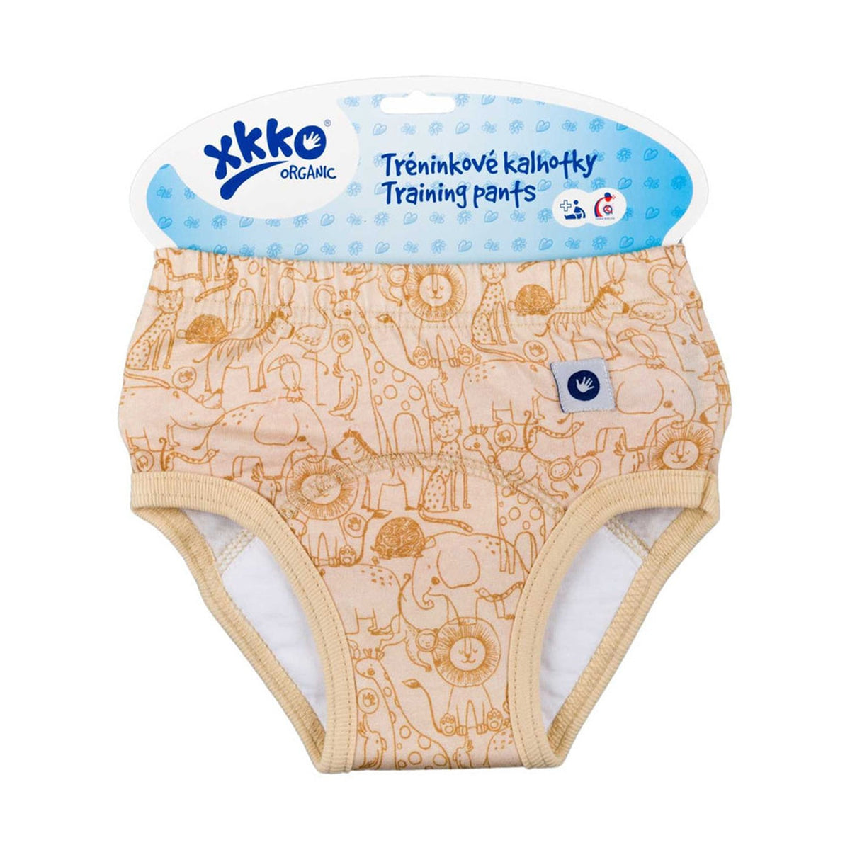 XKKO Trainer aus Bio-Baumwolle im Design Safari Honey Mustard in der Originalverpackung