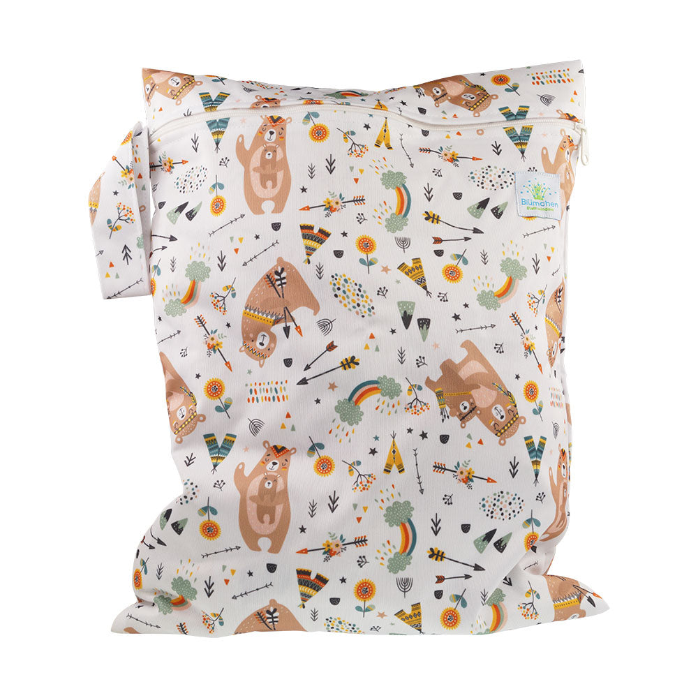 Blümchen - einfache Nasstasche (Wetbag) - Gr. M (41x29 cm)