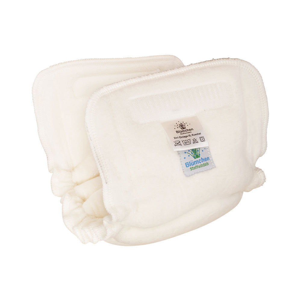 Blümchen - Saugeinlagen für Eco-Shell 2in1 (XL) - Bambusviskose & Bio-Baumwolle – hohe Saugkraft