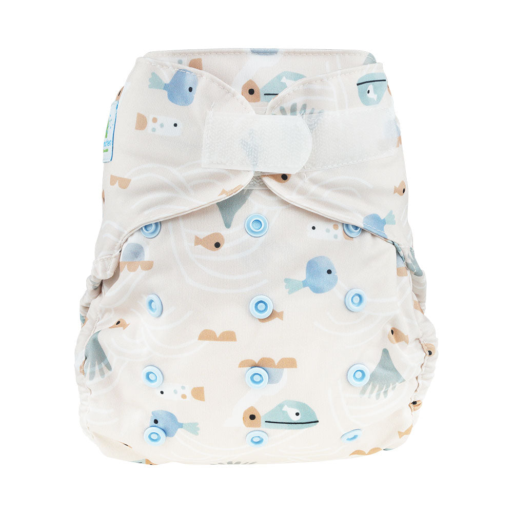 Blümchen - Eco Shell Überhose (2in1) - Klettverschluss - One Size (3-16 kg)