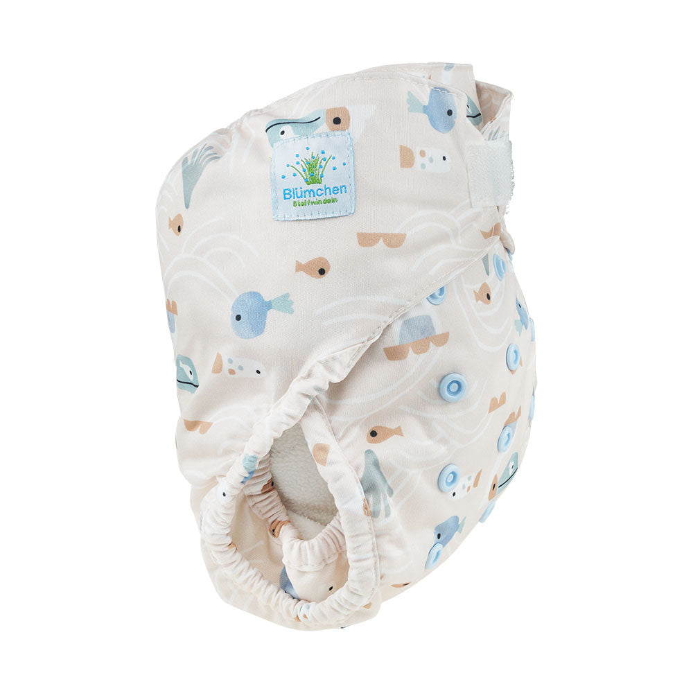 Blümchen - Eco Shell Überhose (2in1) - Klettverschluss - One Size (3-16 kg)