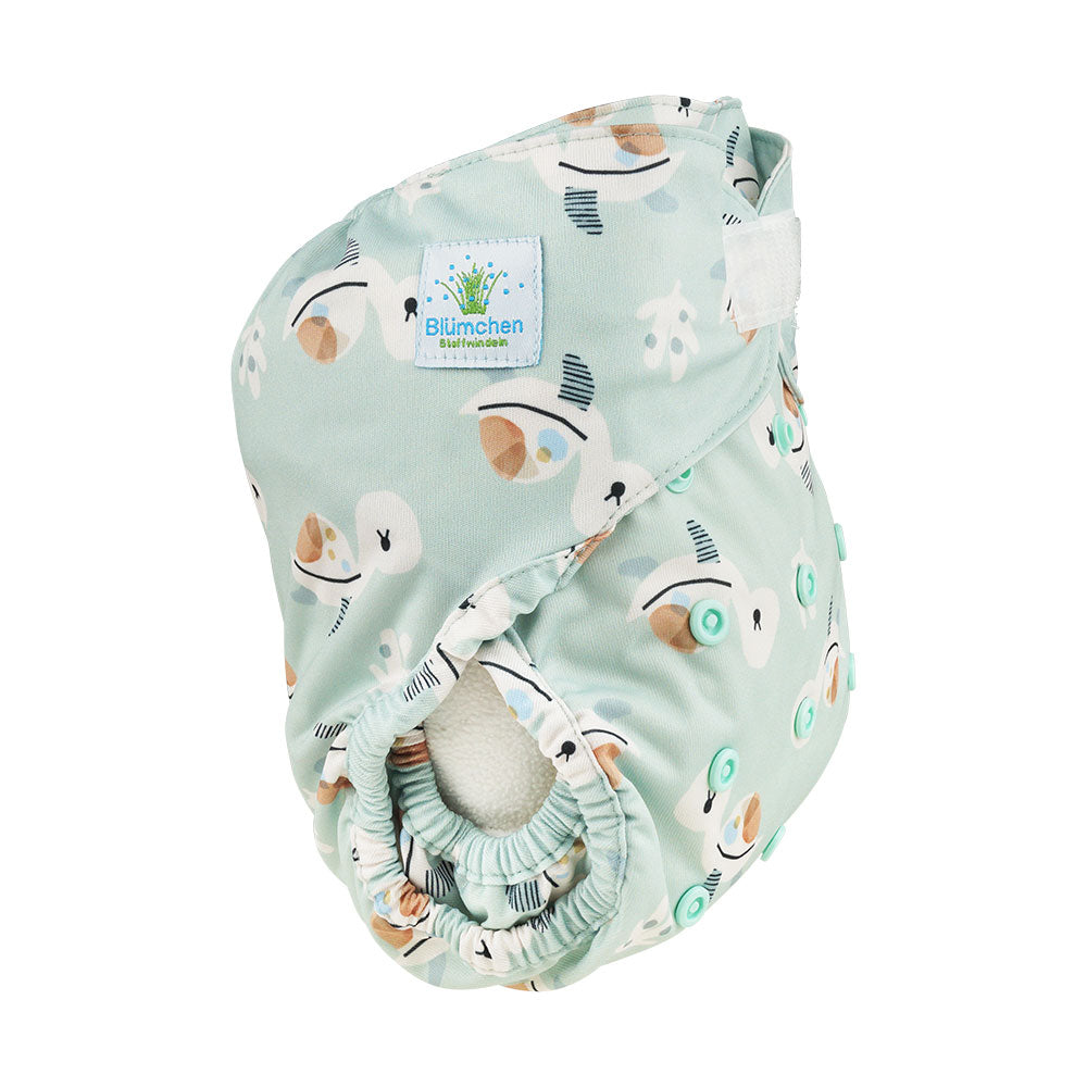 Blümchen - Eco Shell Überhose (2in1) - Klettverschluss - One Size (3-16 kg)