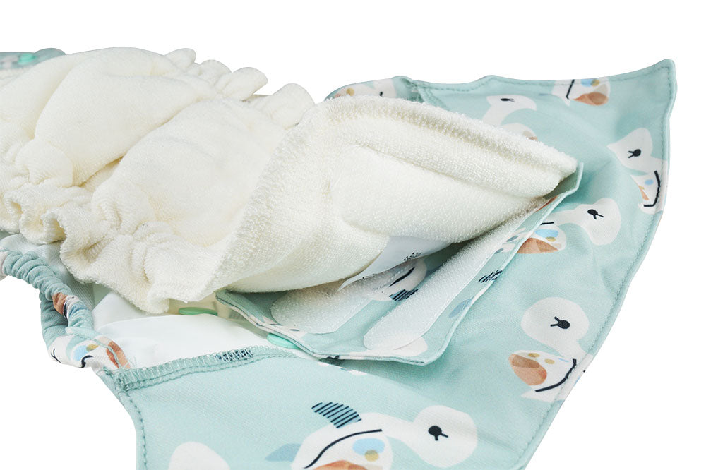 Blümchen - Eco Shell Überhose (2in1) - Druckverschluss - Newborn (3-6 kg)
