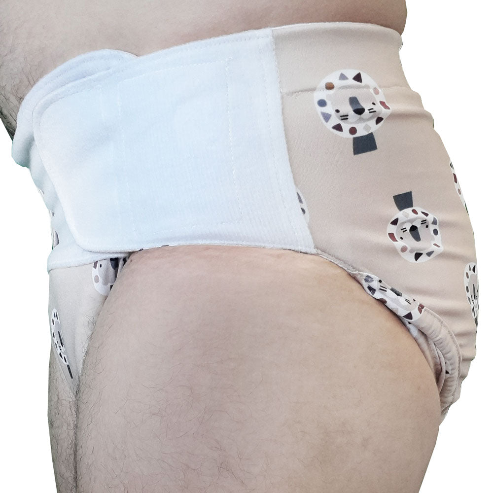 Blümchen - Kinder & Erwachsenen Stay-Dry-Stoffwindel (Inkontinenz Windel) - Cozy Lion