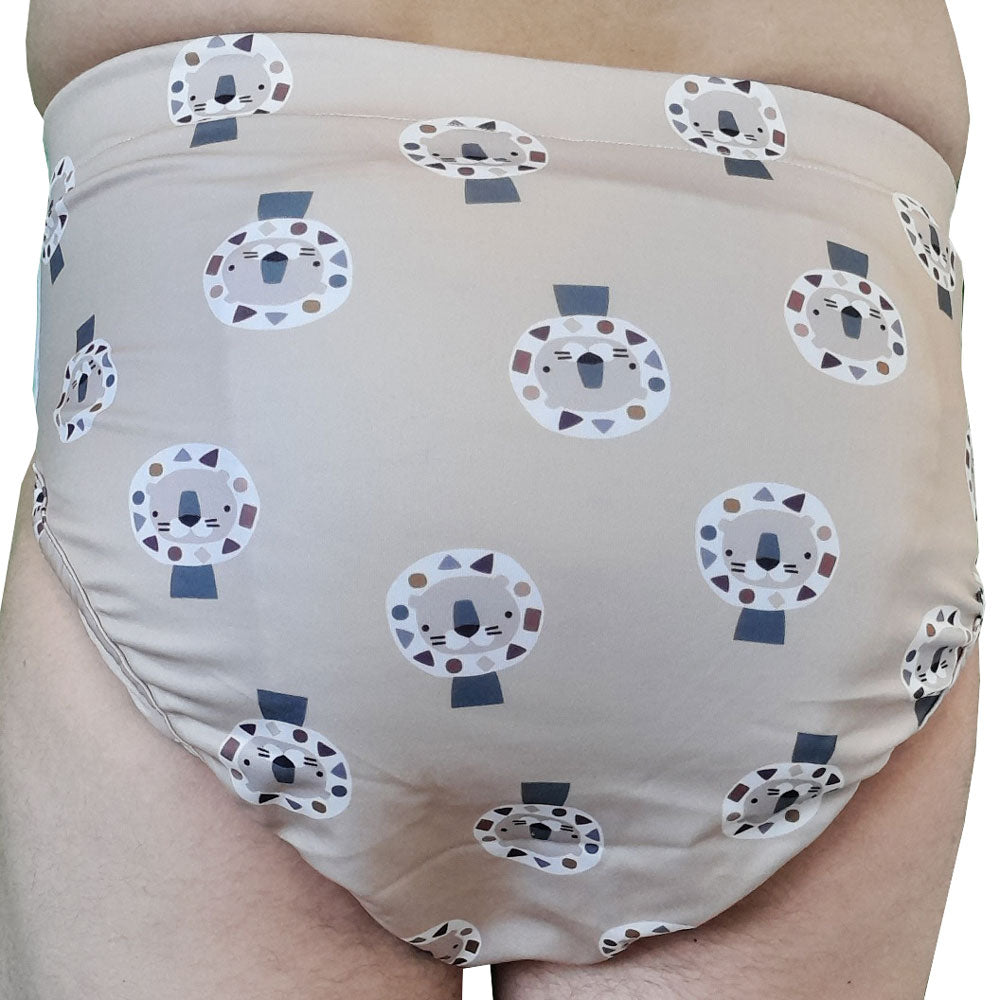 Blümchen - Kinder & Erwachsenen Stay-Dry-Stoffwindel (Inkontinenz Windel) - Cozy Lion