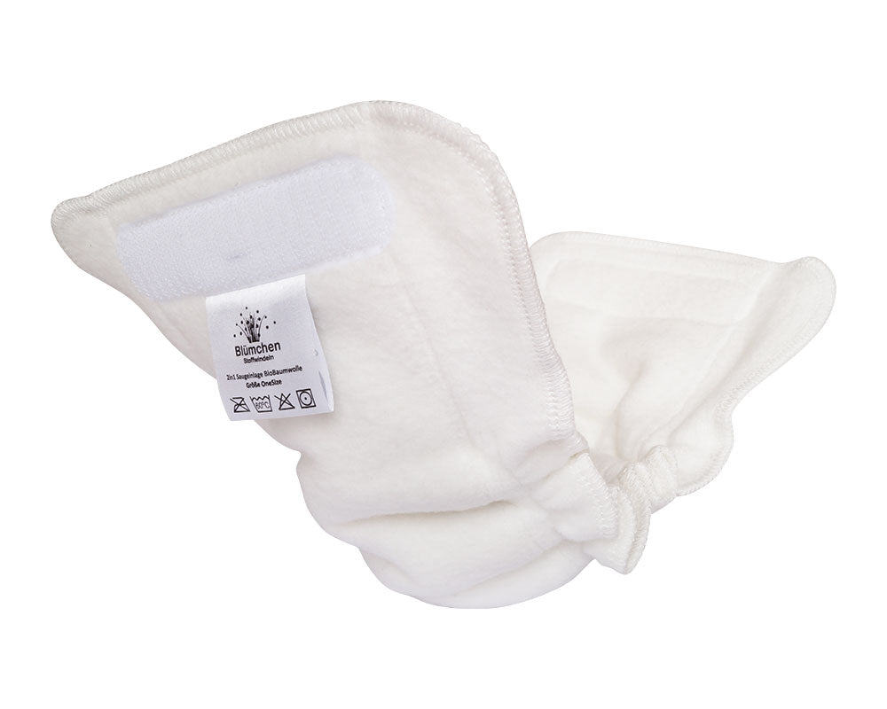 Blümchen - Saugeinlagen für Eco-Shell 2in1 (One Size) - Bambusviskose & Bio-Baumwolle