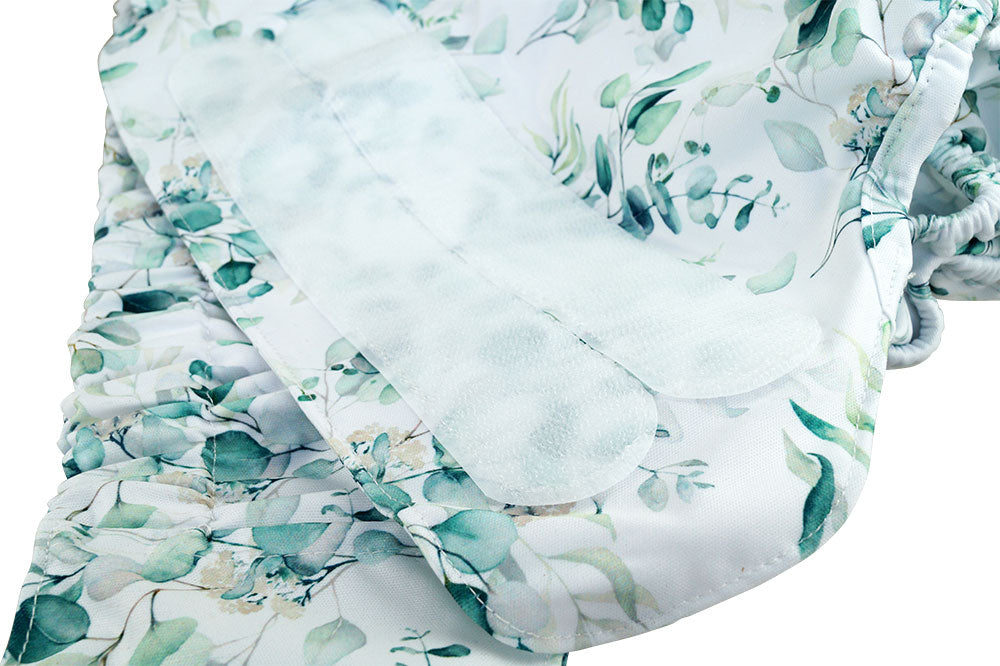 Blümchen - Kinder & Erwachsenen Stoffwindel V2 (2in1-Inkontinenz-Windel) - Floral (Weiß)