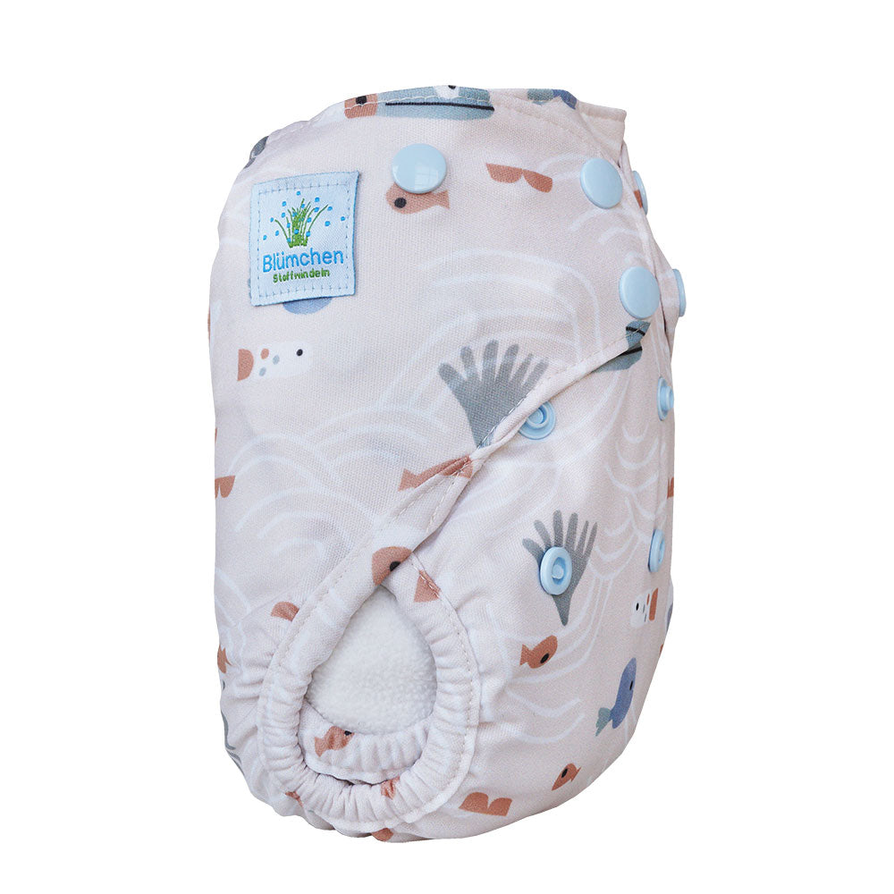 Blümchen - Eco Shell Überhose (2in1) - Druckverschluss - Newborn (3-6 kg)