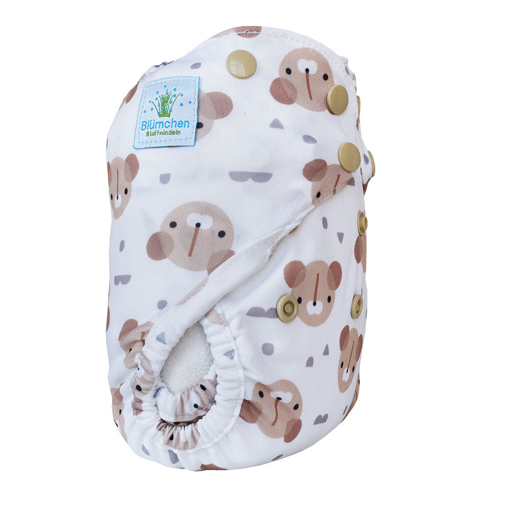 Blümchen - Eco Shell Überhose (2in1) - Druckverschluss - Newborn (3-6 kg)