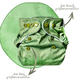 siebenKÄSEhoch - Premium Überhosen (Newborn 2,5-7 kg) - mit doppelten Beinbündchen