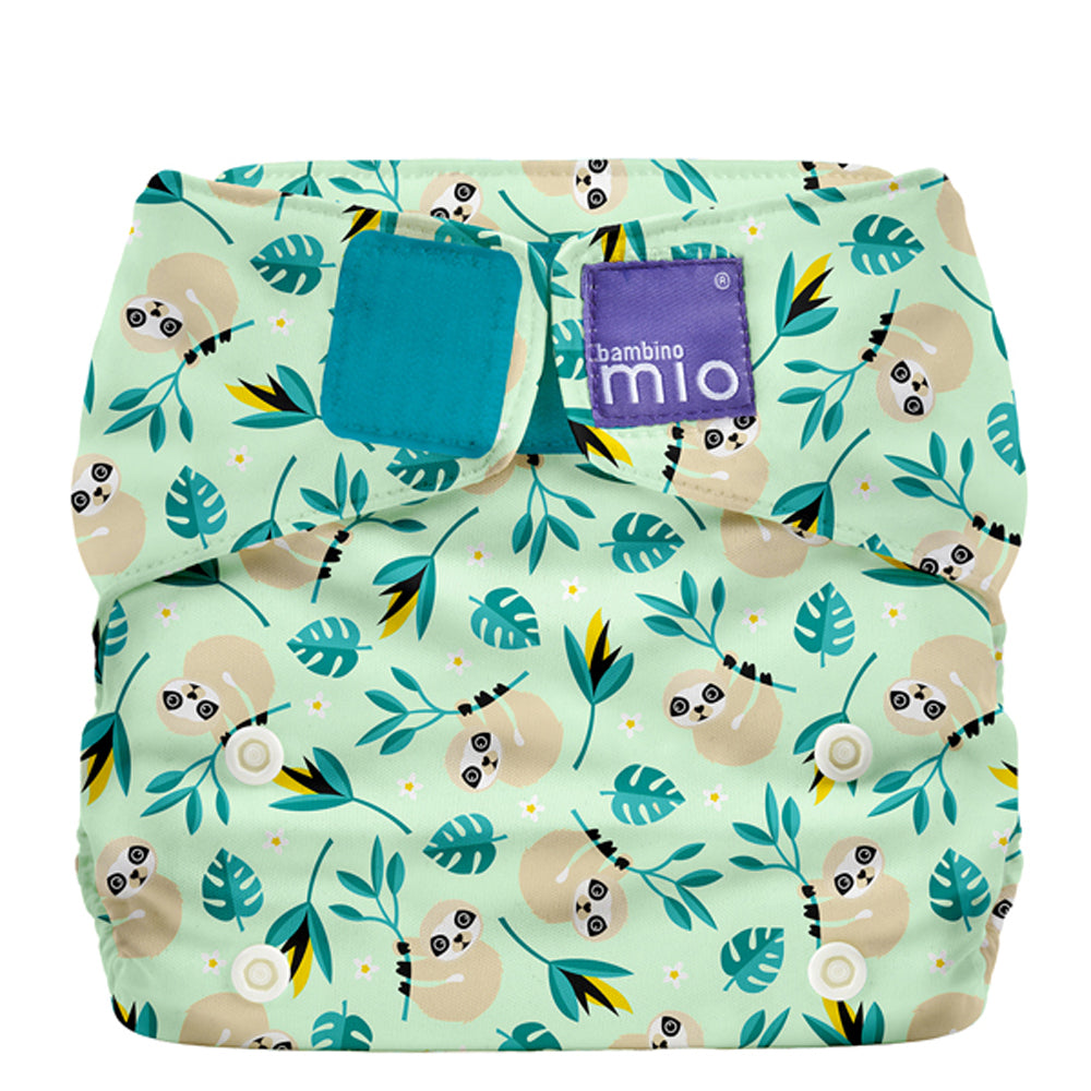 BambinoMio - MioSolo (All-in-One) - schaukelndes Faultier (Swinging Sloth) - 2018 Edition (AIO) - Günstige Windel