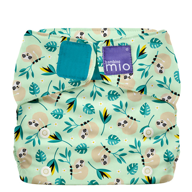 BambinoMio - MioSolo (All-in-One) - schaukelndes Faultier (Swinging Sloth) - 2018 Edition (AIO) - Günstige Windel