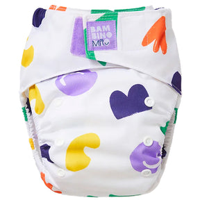Bambino Mio - Revolutionäre wiederverwendbare Windel - AIO (One Size) - Pop - Klettverschlüsse für schnelles Wickeln