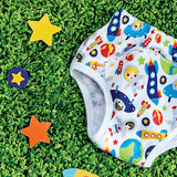 Bambino Mio - revolutionary Trainers (Baumwoll-Höschen) X-Naht - Outer Space - Hergestellt in Europa. Mit versteckter Saugeinlage. Fühlt sich an wie eine normale Unterhose.