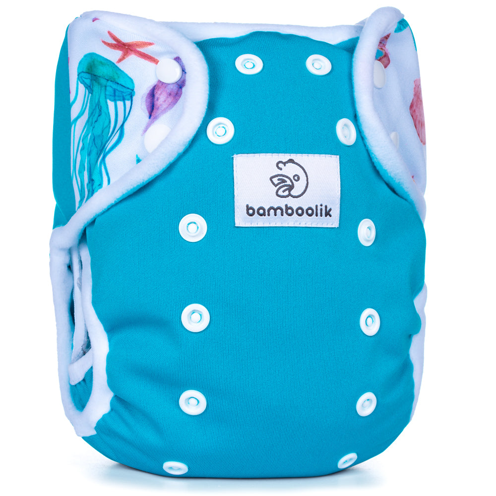 Bamboolik - DUO Überhosen - One Size (4-15 kg) - doppelte Beinbündchen - Druckverschluss
