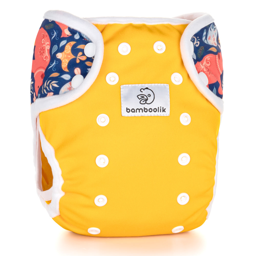 Bamboolik - DUO Überhosen - One Size (4-15 kg) - doppelte Beinbündchen - Druckverschluss