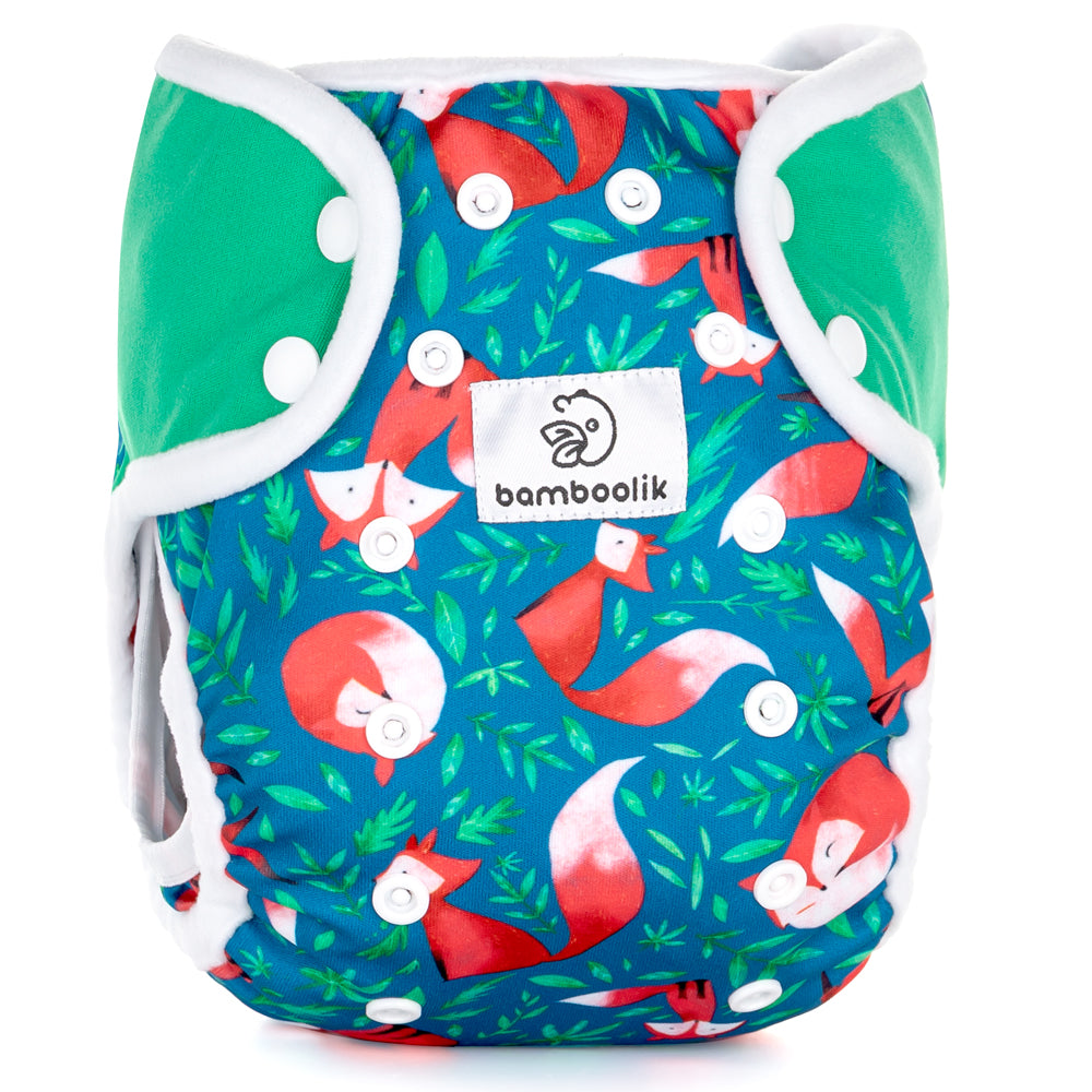 Bamboolik - DUO Überhosen - One Size (4-15 kg) - doppelte Beinbündchen - Druckverschluss