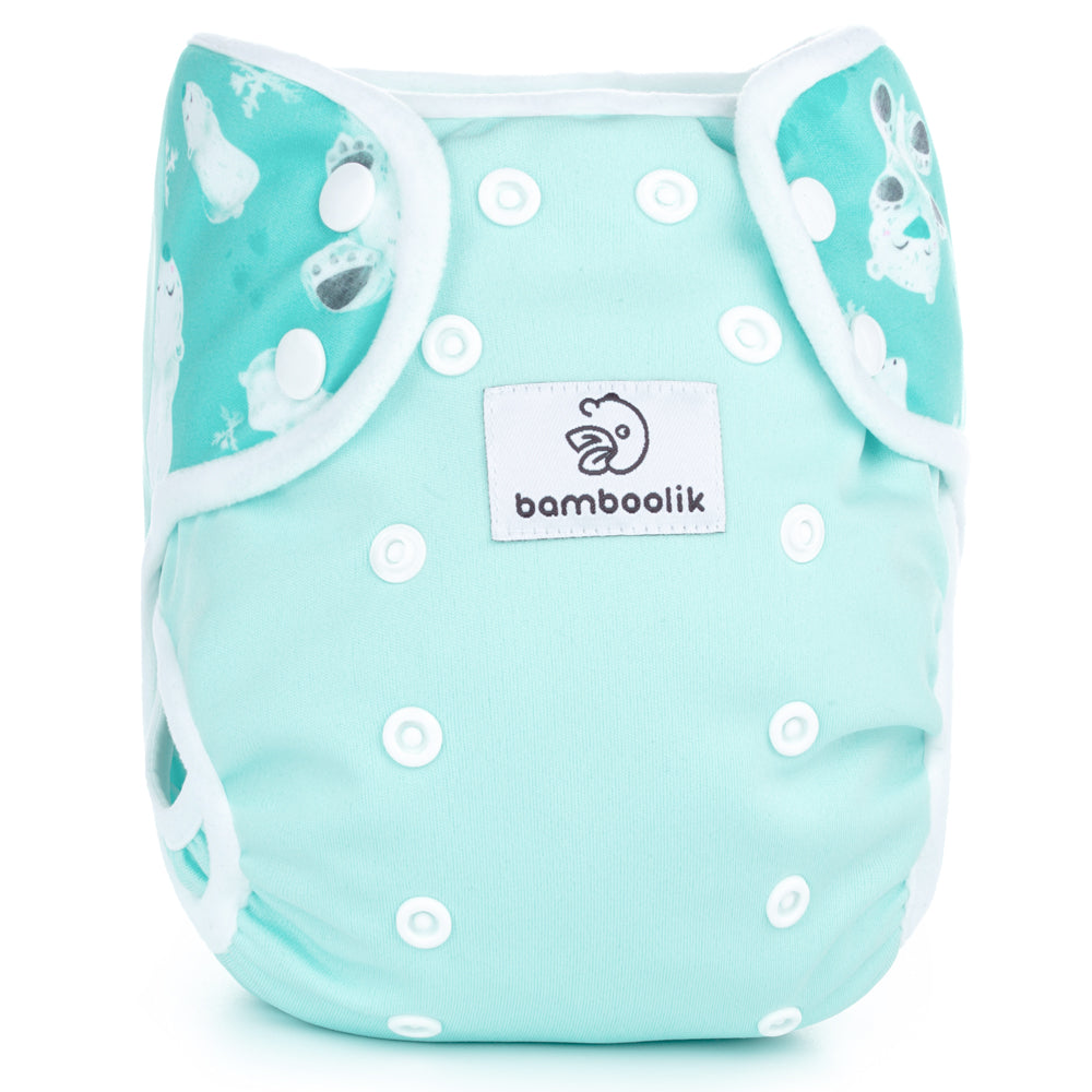 Bamboolik - DUO Überhosen - One Size (4-15 kg) - doppelte Beinbündchen - Druckverschluss