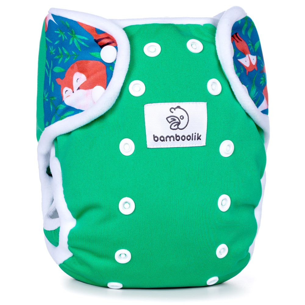 Bamboolik - DUO Überhosen - One Size (4-15 kg) - doppelte Beinbündchen - Druckverschluss