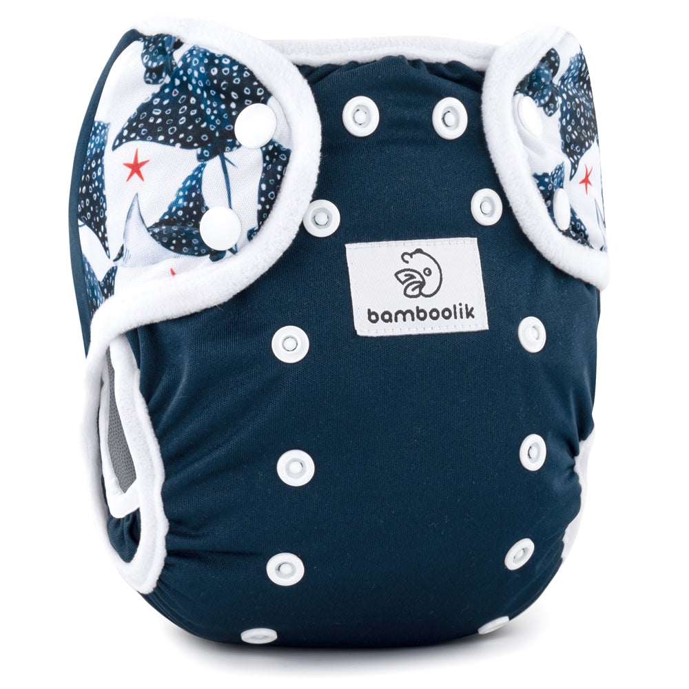 Bamboolik - DUO Überhosen - One Size (4-15 kg) - doppelte Beinbündchen - Druckverschluss