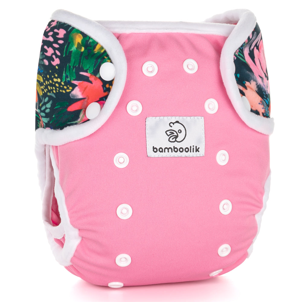 Bamboolik - DUO Überhosen - One Size (4-15 kg) - doppelte Beinbündchen - Druckverschluss