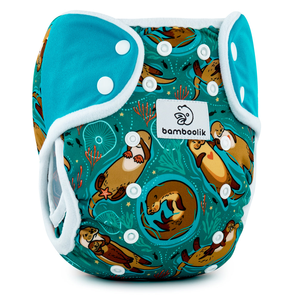 Bamboolik - DUO Überhosen - One Size (4-15 kg) - doppelte Beinbündchen - Druckverschluss