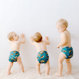 Bamboolik - DUO Überhosen - One Size (4-15 kg) - doppelte Beinbündchen - Klettverschluss