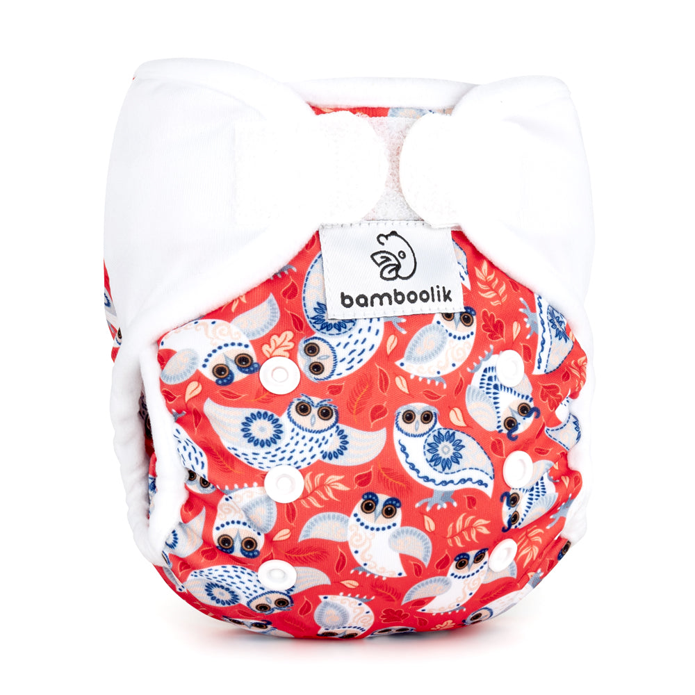 Bamboolik - DUO Überhosen - Newborn (2-6 kg) - doppelte Beinbündchen - Klettverschluss