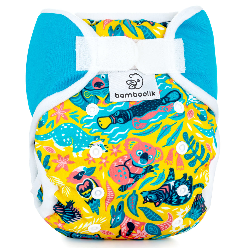 Bamboolik - DUO Überhosen - One Size (4-15 kg) - doppelte Beinbündchen - Klettverschluss