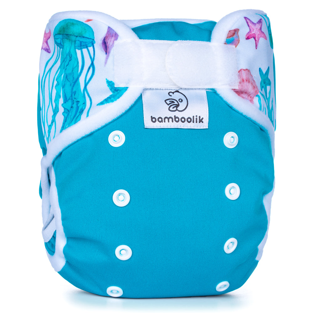 Bamboolik - DUO Überhosen - One Size (4-15 kg) - doppelte Beinbündchen - Klettverschluss