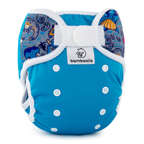 Bamboolik - DUO Überhosen - Onesize (4-15 kg) - doppelte Beinbündchen - Klettverschluss