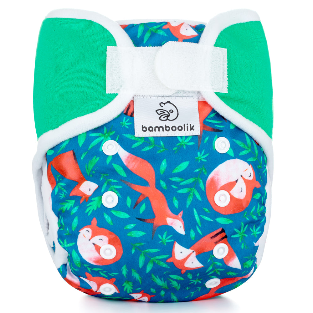 Bamboolik - DUO Überhosen - One Size (4-15 kg) - doppelte Beinbündchen - Klettverschluss