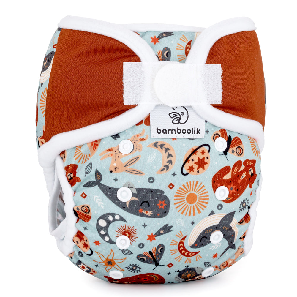 Bamboolik - DUO Überhosen - One Size (4-15 kg) - doppelte Beinbündchen - Klettverschluss