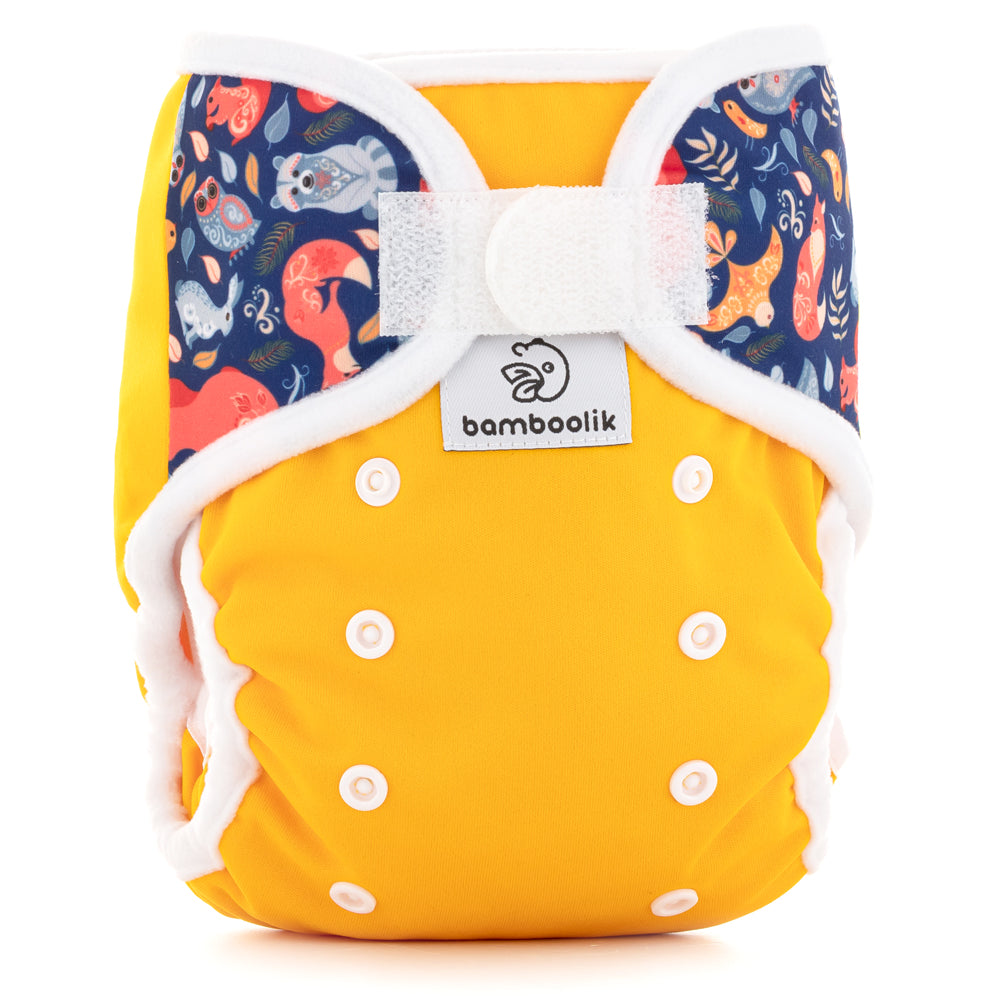 Bamboolik - DUO Überhosen - One Size (4-15 kg) - doppelte Beinbündchen - Klettverschluss