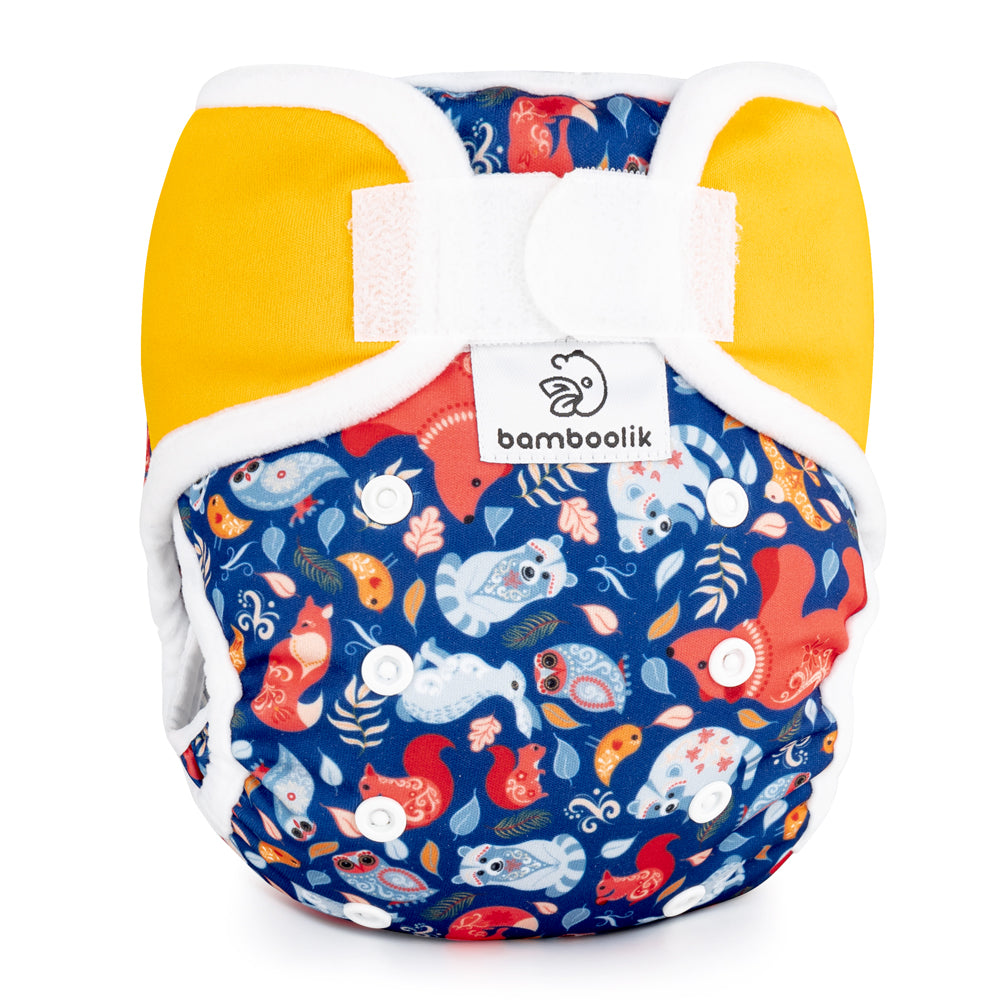 Bamboolik - DUO Überhosen - One Size (4-15 kg) - doppelte Beinbündchen - Klettverschluss